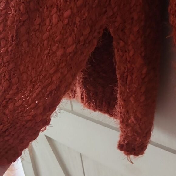 Macaron V Neck Long Striped Pulled Knit Sweater - Picture 6 of 8